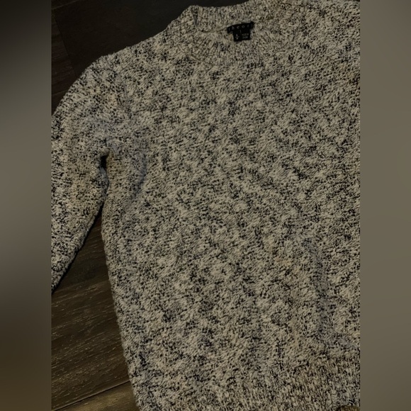 Theory Knit Tweed Black and White Sweater - Picture 4 of 4